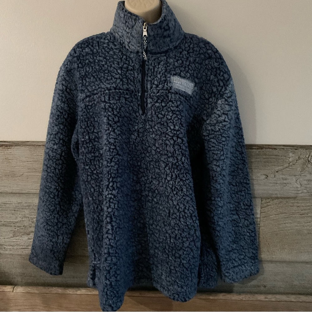 Boxercraft Yellowstone plush Sherpa 1/4 zip pullover size Large